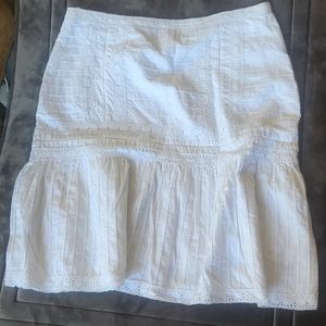 Lace & cotton tulip skirt